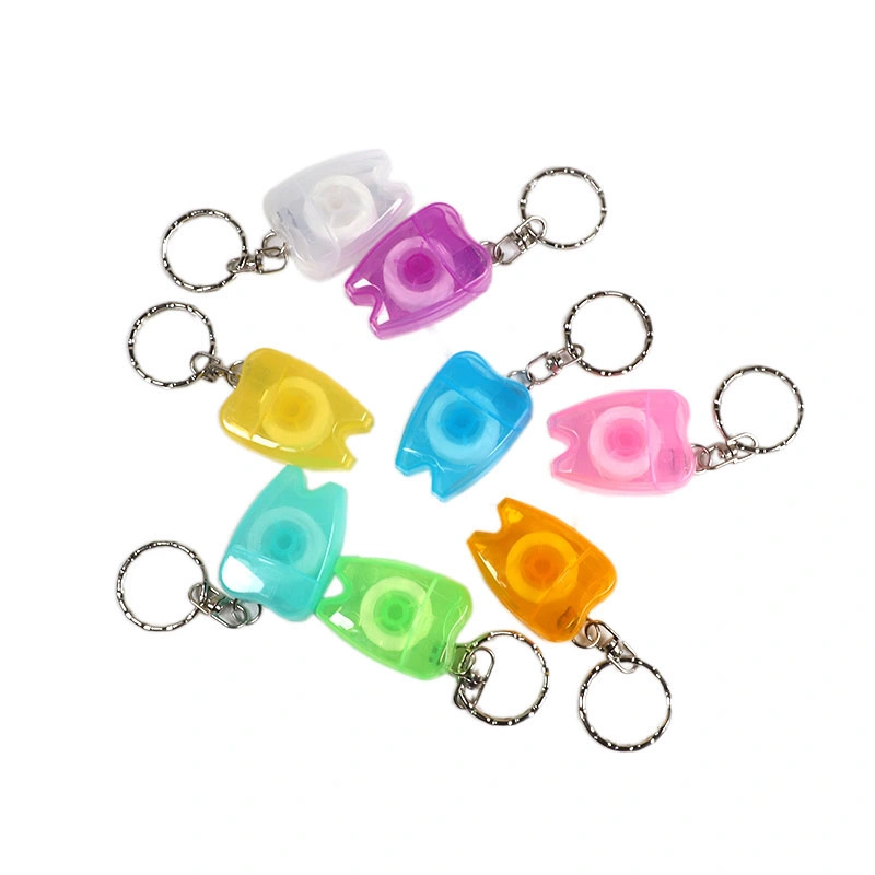 Portable Keychain Tooth Shape Dental Floss