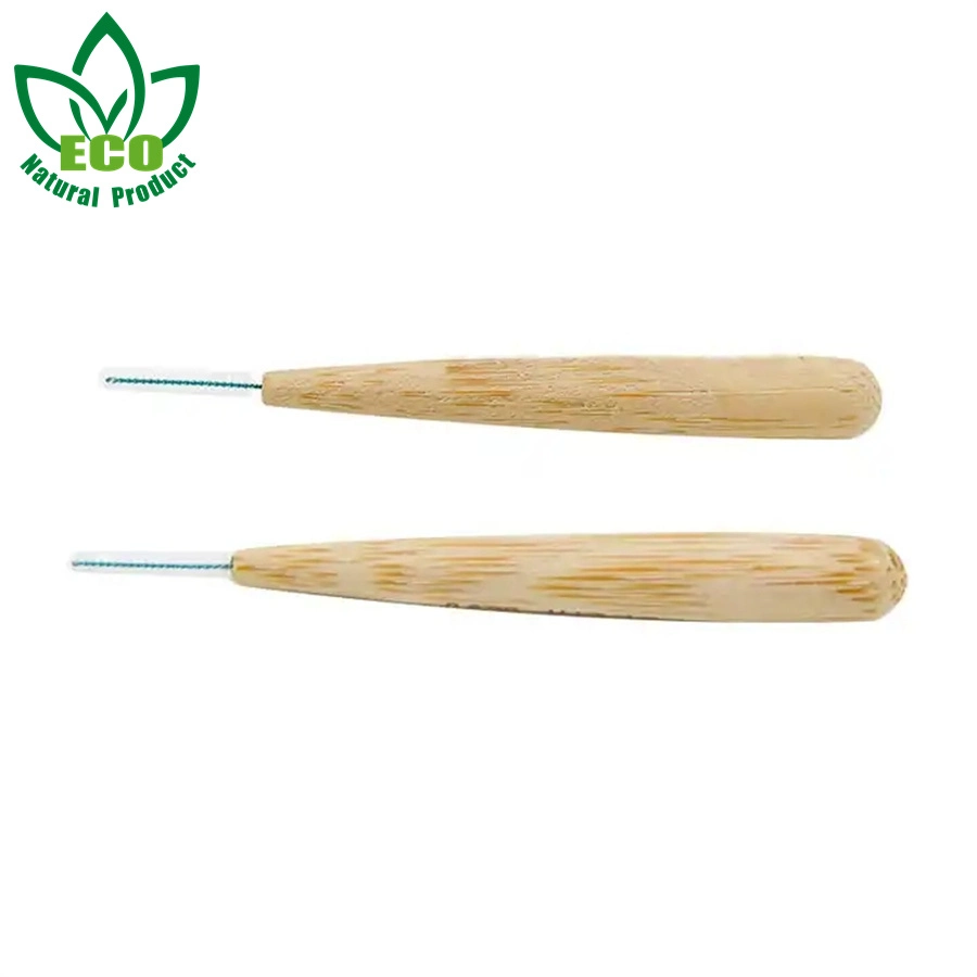 Biodegradable Handle Interdental Brushes Bamboo L Type Cepillo Dental Micro Brushes