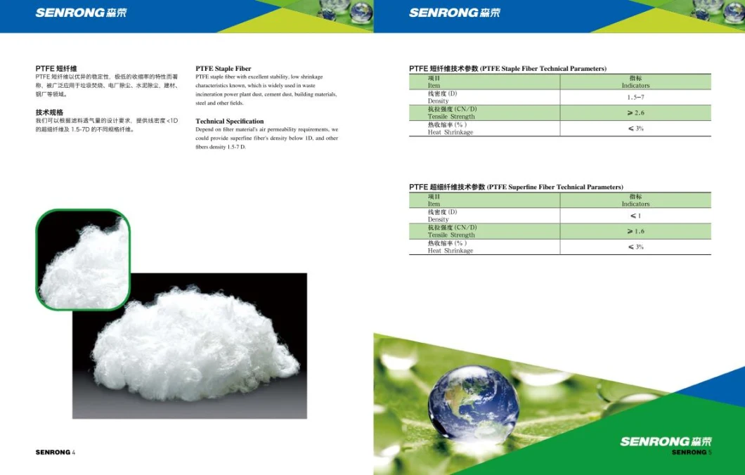 3-5D PTFE Staple Yarn