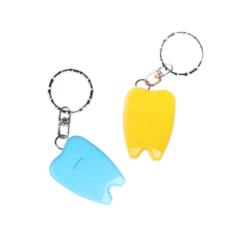 Portable Keychain Tooth Shape Dental Floss
