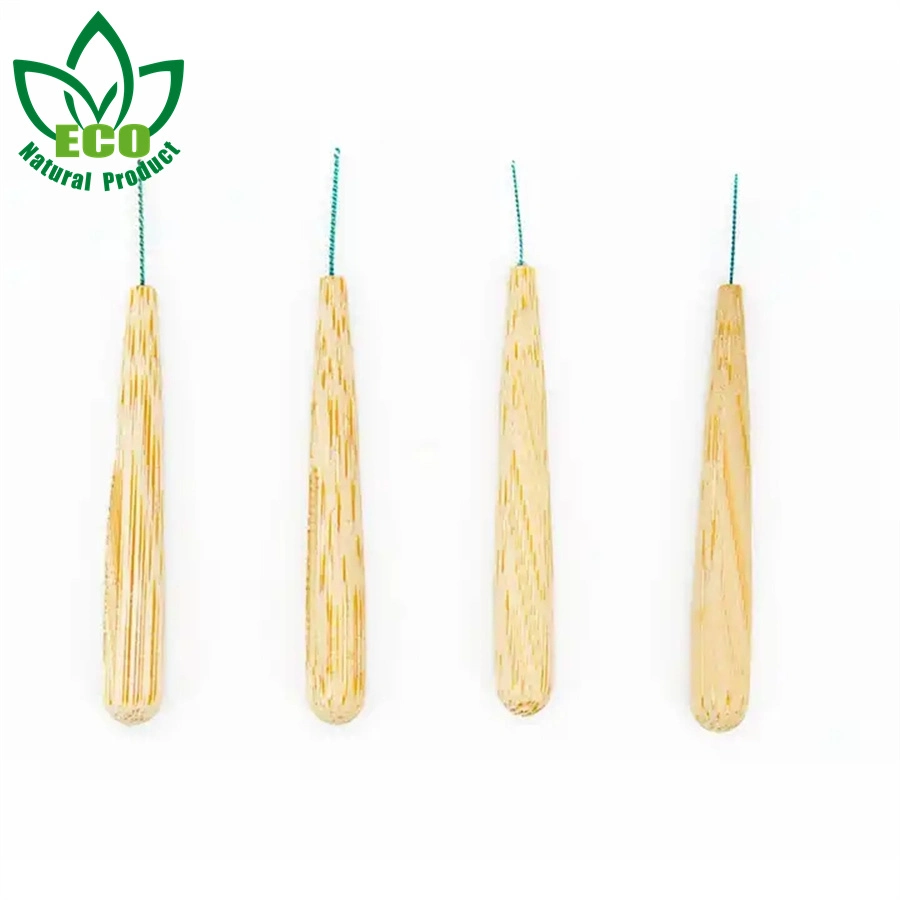 Biodegradable Handle Interdental Brushes Bamboo L Type Cepillo Dental Micro Brushes