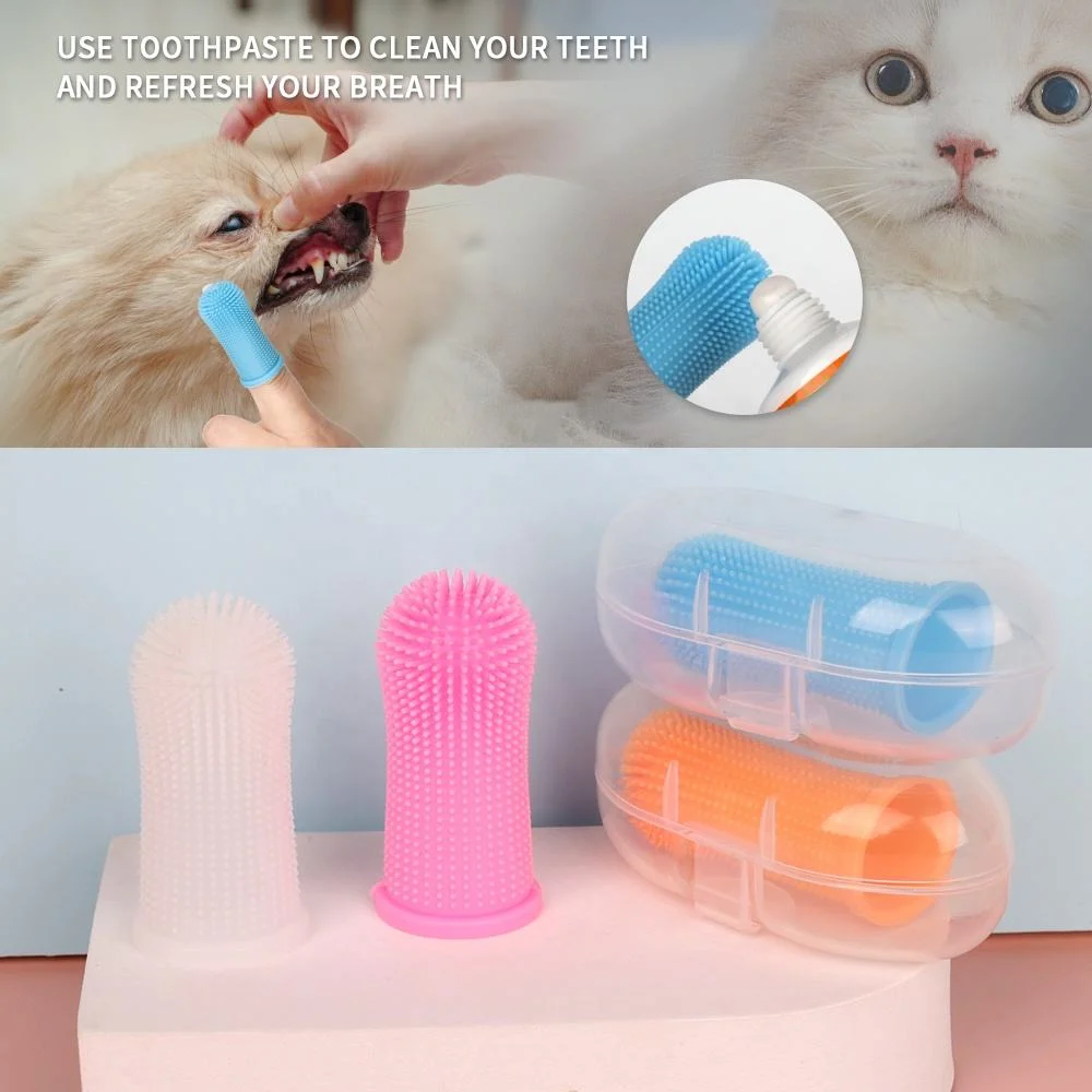 New Arrival Silicone Soft Pet Cleaning Finger Toothbrush