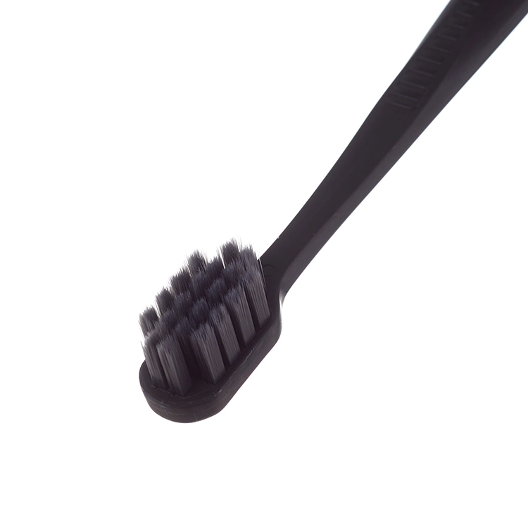 Manufacturer Custom Logo Activated Charcoal Soft Bristles Whitening Teeth Adult Plastic Manual Toothbrush