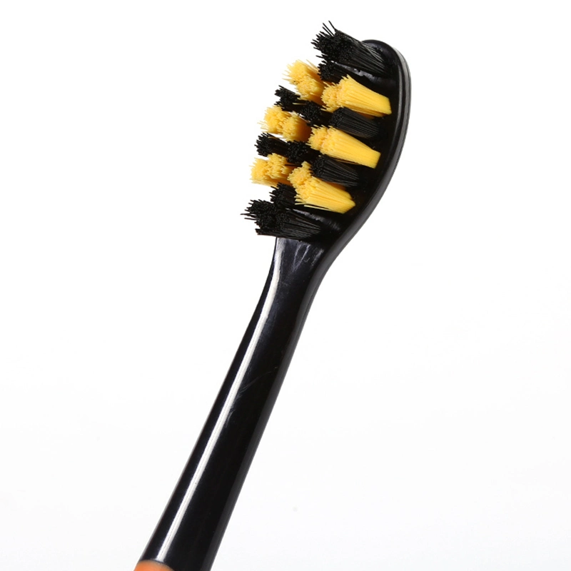 High Quality Profiled Hole Soft Bristles Rubber Handle Adult Toothbrush