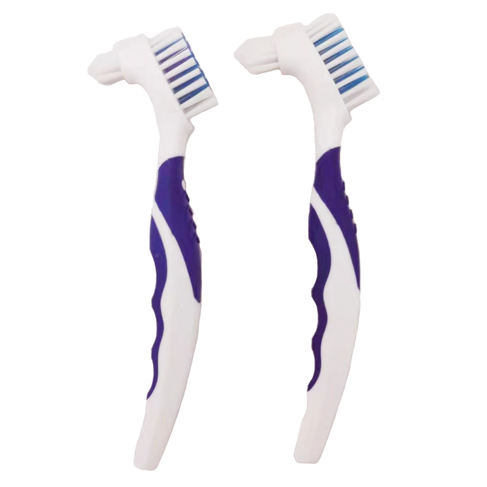 New Double Head Denture False Teeth Cleaning Toothbrush Denture Brush