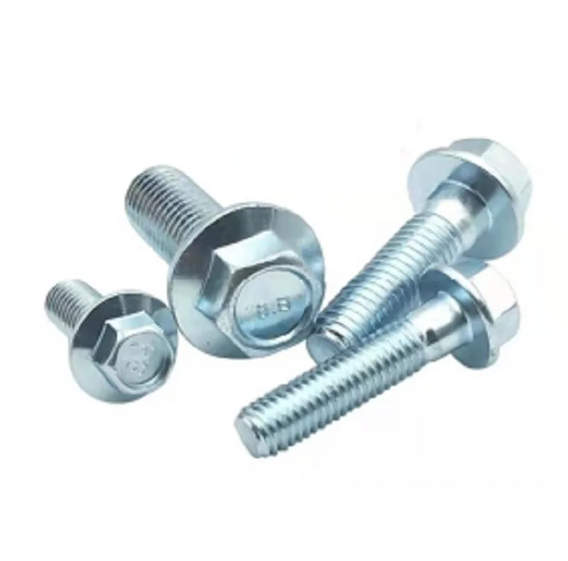 Fasteners High Quality Black Carbon Steel Hex Head Flange Bolt Full Thread