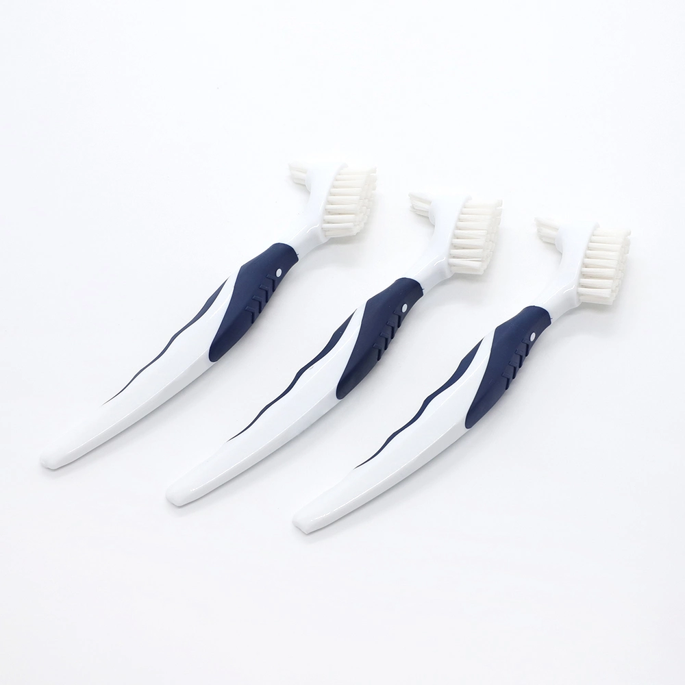 Wholesale New Design Double Side Denture Toothbrush for False Teeth OEM