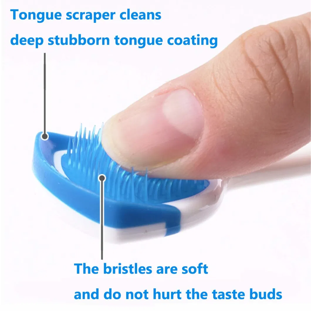 Customize Logo Plastic Tongue Scraper Tongue Cleaner Scraper
