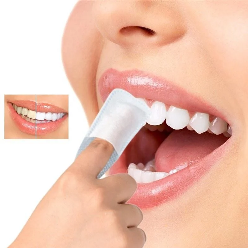 Dental Teeth Whitening Deep Cleaning Oral Brush up Teeth Finger Wipe
