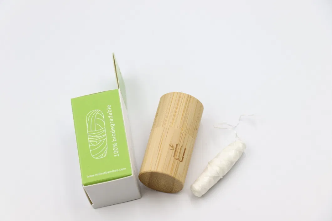 100% Completely Biodegradablebamboo Container with Natural Corn/Silk Dental Floss