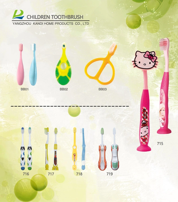 Private Label Cartoon Junior Toothbrushes with Brush Cover