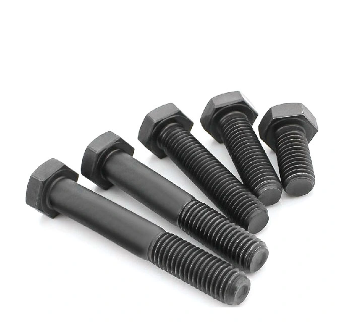 ASME B18.2.1 Hex Bolts Hex Cap Screw Half Thread Grade 8.8 Carbon Steel Black Oxided Galvanized