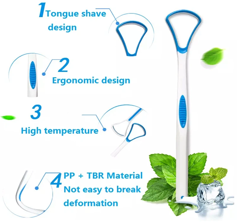 Customized Manufacturer Plastic Tongue Cleaner Non-Slip Scraper