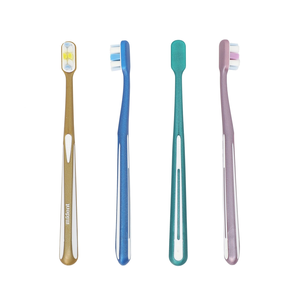 Wholesale Extra Soft Adult Toothbrush with New Type Handles Customized Logo