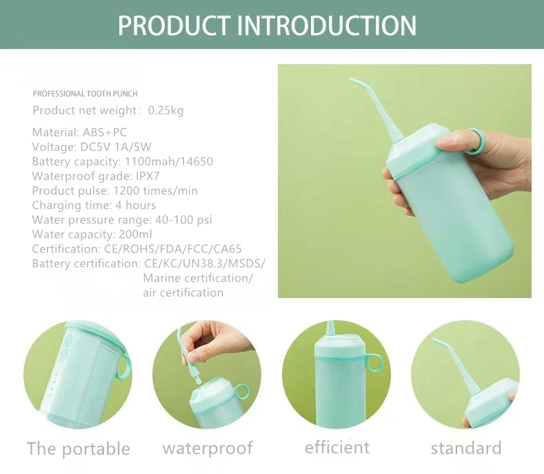 Portable Retractable Water Flossor Pressure Oral Irrigator Dental Flossor New Design