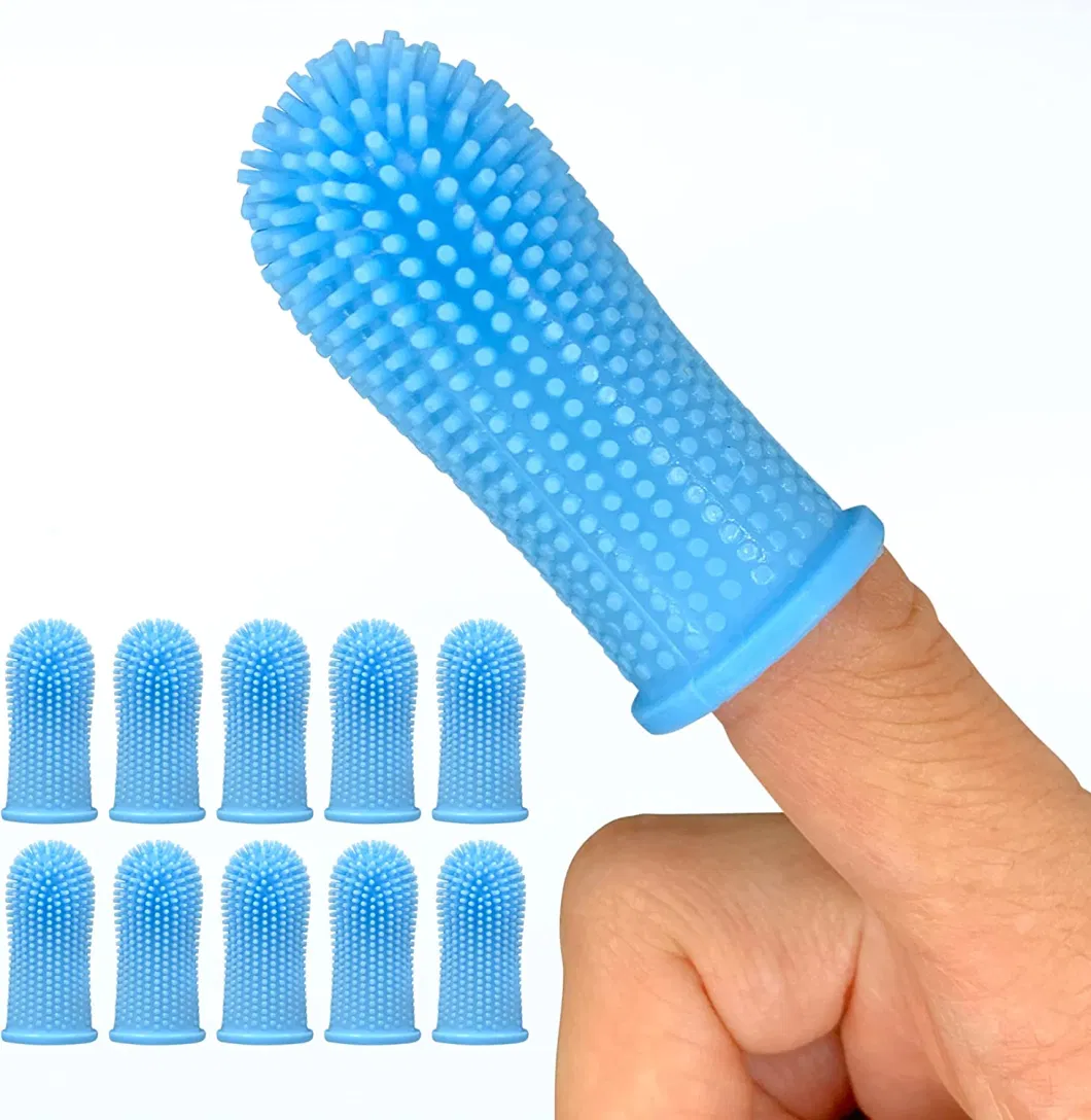 Eco-Friendly 360 Degree Soft Silicone Pet Finger Toothbrush for Dog Teeth Cleaning