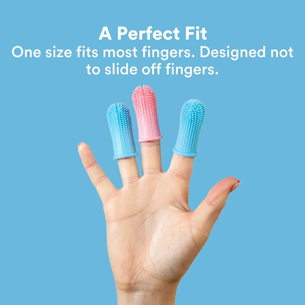 Eco-Friendly 360 Degree Soft Silicone Pet Finger Toothbrush for Dog Teeth Cleaning