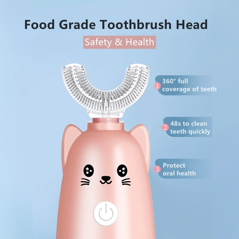 Wholesale Waterproof Automatic U Shaped Kids Electric Toothbrush for Baby Children