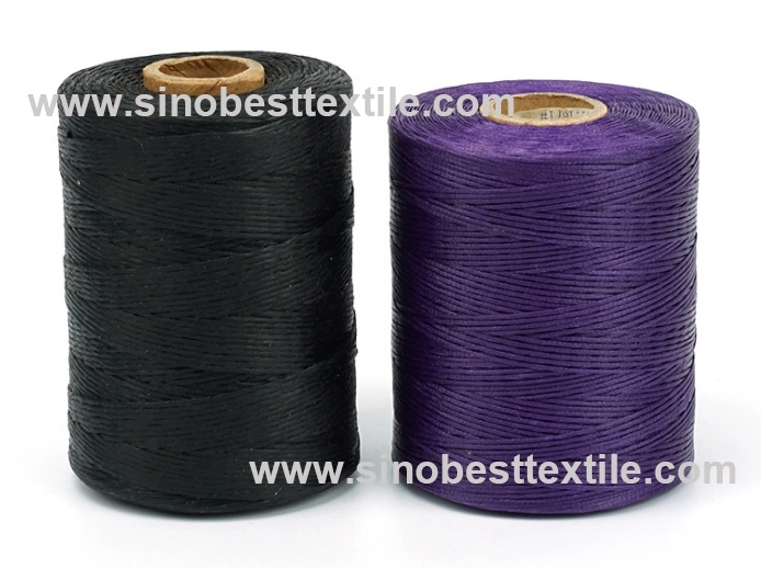 100% High Quality Polyester Waxed Thread for Shoes, 250d/16, Flat Wax Thread