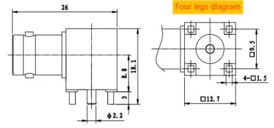 Waterproof Coaxial Cable Male Female Microstrip BNC Connector