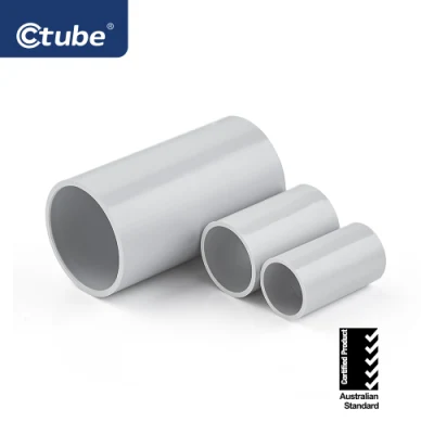  16mm 25mm Grey Color UV Resistant PVC Electrical Conduit Fittings Solid Coupling