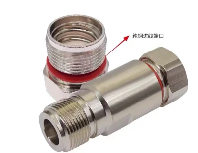 N Female Clamp Solder Type Coax Connector for 1/2in Corrugated Superflex Cable