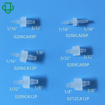 Ju Natural PP 1/16&quot;X3/32&quot; Hose Barb Reducer 2 Way Reduced Coupler Pipe Fitting Barbed Straight Reducing Tube Connector