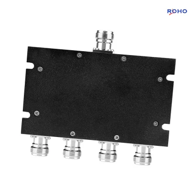  4 Way Low Pim Wilkinson Power Divider 670-2700MHz N Female RF Square Micro-Strip