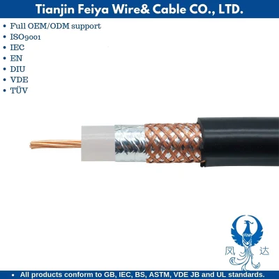PVC Building Wire Electric UTP Transmission Line Radio Frequency Signal Computer Network Sheild Communication Cable RG6 Rg11 Rg174 Rg59 Rg213 Coaxial Cable