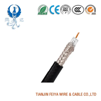 Rg11 Cable 75 &Omega; 0.4 (Jacket) in Od 305m, 4K Black Rg-11/U Coaxial Cable Wire
