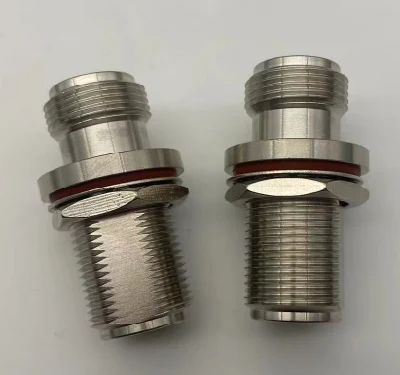  Waterproof N Female to N Female Bulkhead RF Coaxial Adapter, N-Kyk Adapter with O-Ring