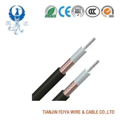 Rg11 Cable 75 &Omega; 0.4 (Jacket) in Od 305m, 4K Black Rg-11/U Coaxial Cable Wire