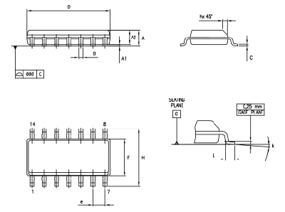 Lm2902dt Low Power, Bipolar Op-AMP Gp 4 Circuit 14so