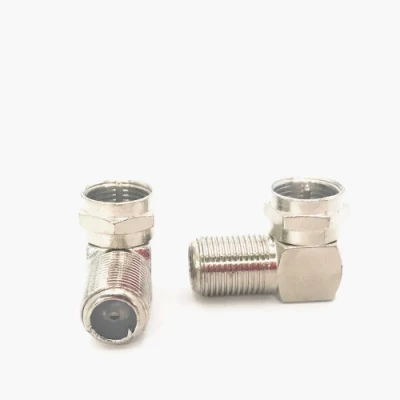 90 Degree Right Angle F RG6 Rg59 Coaxial Connector Adapter