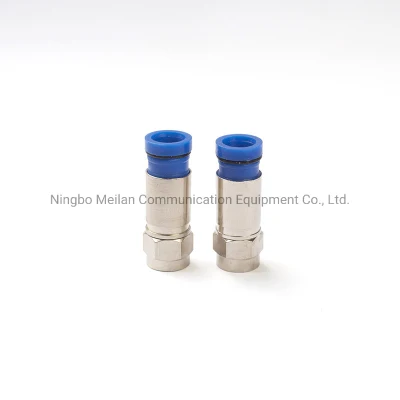  RG6 Audio Video F Compression Connector Coaxial Male Connector F Couplers