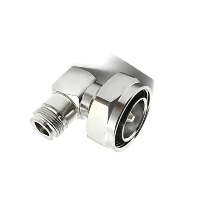  Ht 50 Ohm 2000W DIN Male to N Female Plug Right Angle RF Connector Adapter
