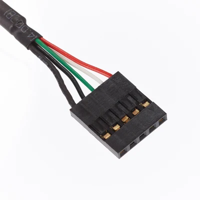  Custom Overmold USB2.0 a Socket for Panel Mounting to Crimp Cable Assembly