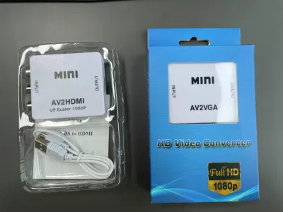  1080P 4K HDMI to VGA Converter Adapter with R/L Audio Converter