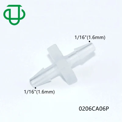 Ju Natural PP 1/16&quot;X3/32&quot; Hose Barb Reducer 2 Way Reduced Coupler Pipe Fitting Barbed Straight Reducing Tube Connector