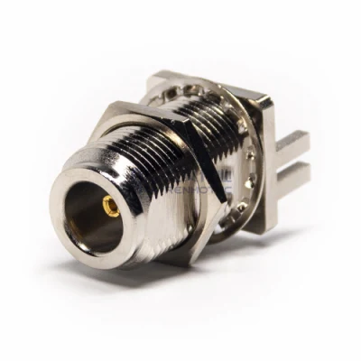  N Type Female Bulkhead Coax Connector Straight 50 Ohm Edge Mount for PCB