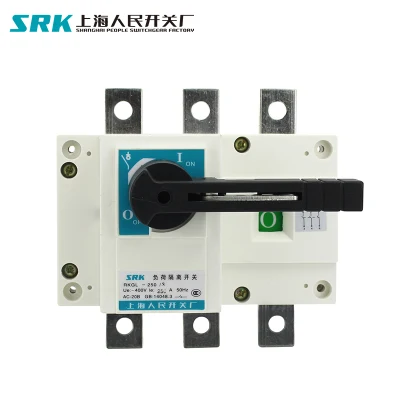  China Top500 Enterprise Hgl 3p 4p 63A 100A 125A 160A 200A 250A 400A 630A 1000A 1250A 2000A 3200A Indoor Operation Manual Isolation Changeover Transfer Switch