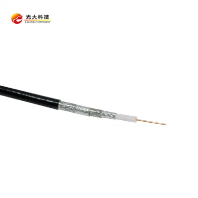 305m RG6 Rg59 Rg58 with Power CCTV Camera Rg59 2c Siamese Coaxial Communication Cable Rg59 2DC 1000FT Black White