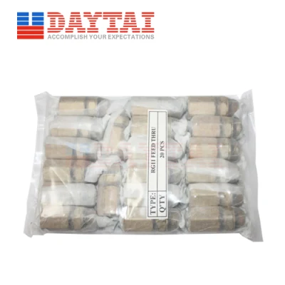 Good Price CATV F11 Feed Thru Connector Rg11 Coaxial Cable Connector
