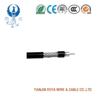 Rg11 Cable 75 &Omega; 0.4 (Jacket) in Od 305m, 4K Black Rg-11/U Coaxial Cable Wire