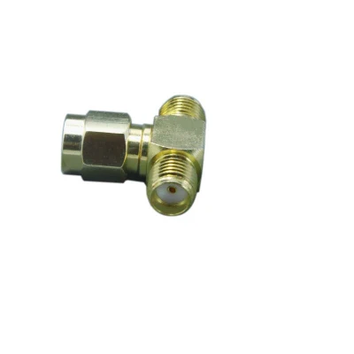  RF Coaxial SMA Female to SMA Female to SMA Male T Shape Connector Adaptor