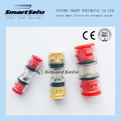 5mm Straight Push in Gas Block Quick Coupler Microduct Connectors