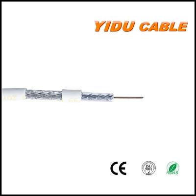  Lower Price 500FT Wire 305m Dual Shield 18AWG Wall Plate White Coax Satellite TV Rg59 RG6 Coaxial Cable