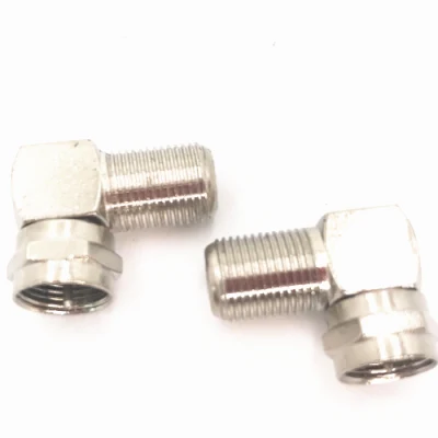  90 Degree Right Angle F RG6 Rg59 Coaxial Connector Adapter