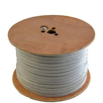  Rg59 Bare Copper Double Jacket Coaxial Cable with 95% Bare Copper Braid PVC Jacket 1000FT Easy Pull Box with Power Cable