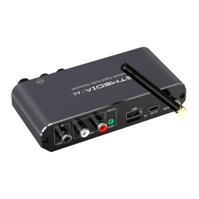 Gtmedia A6 Bluetooth 5.1 Receiver and Transmitter Audio Adapter Share Audio at Any Time